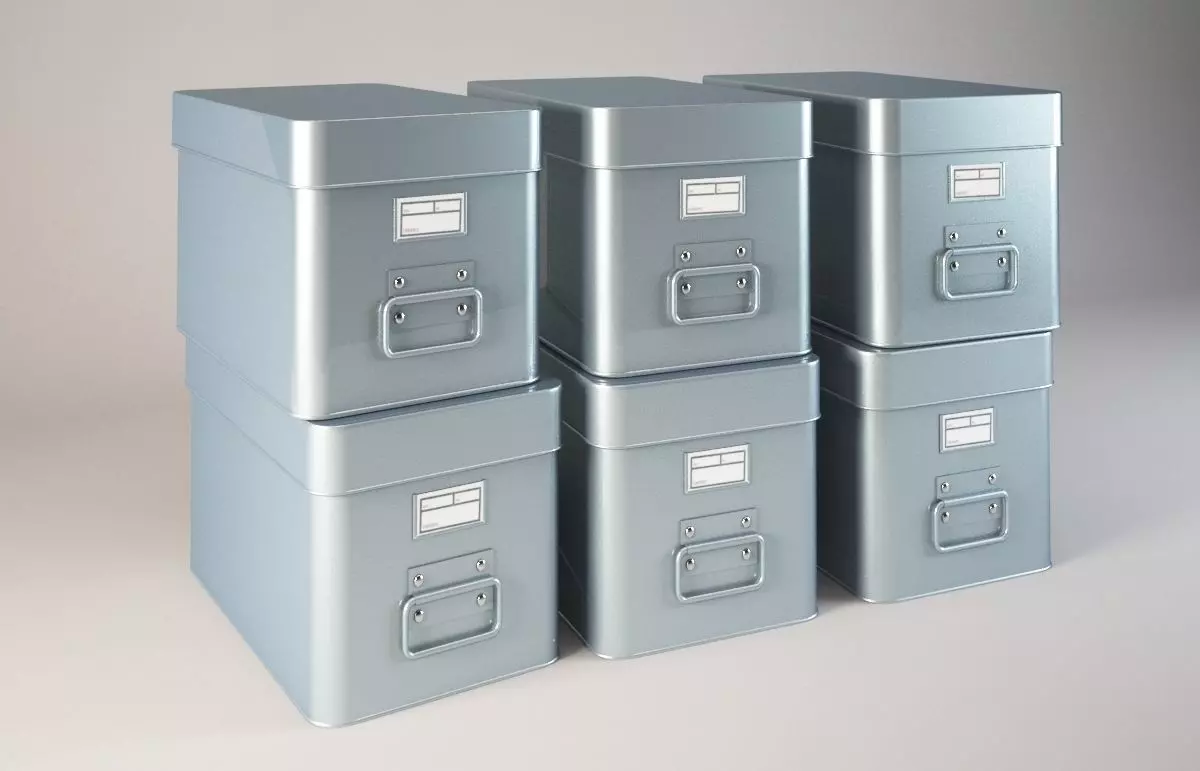 Archive Boxes Free 3D model_0