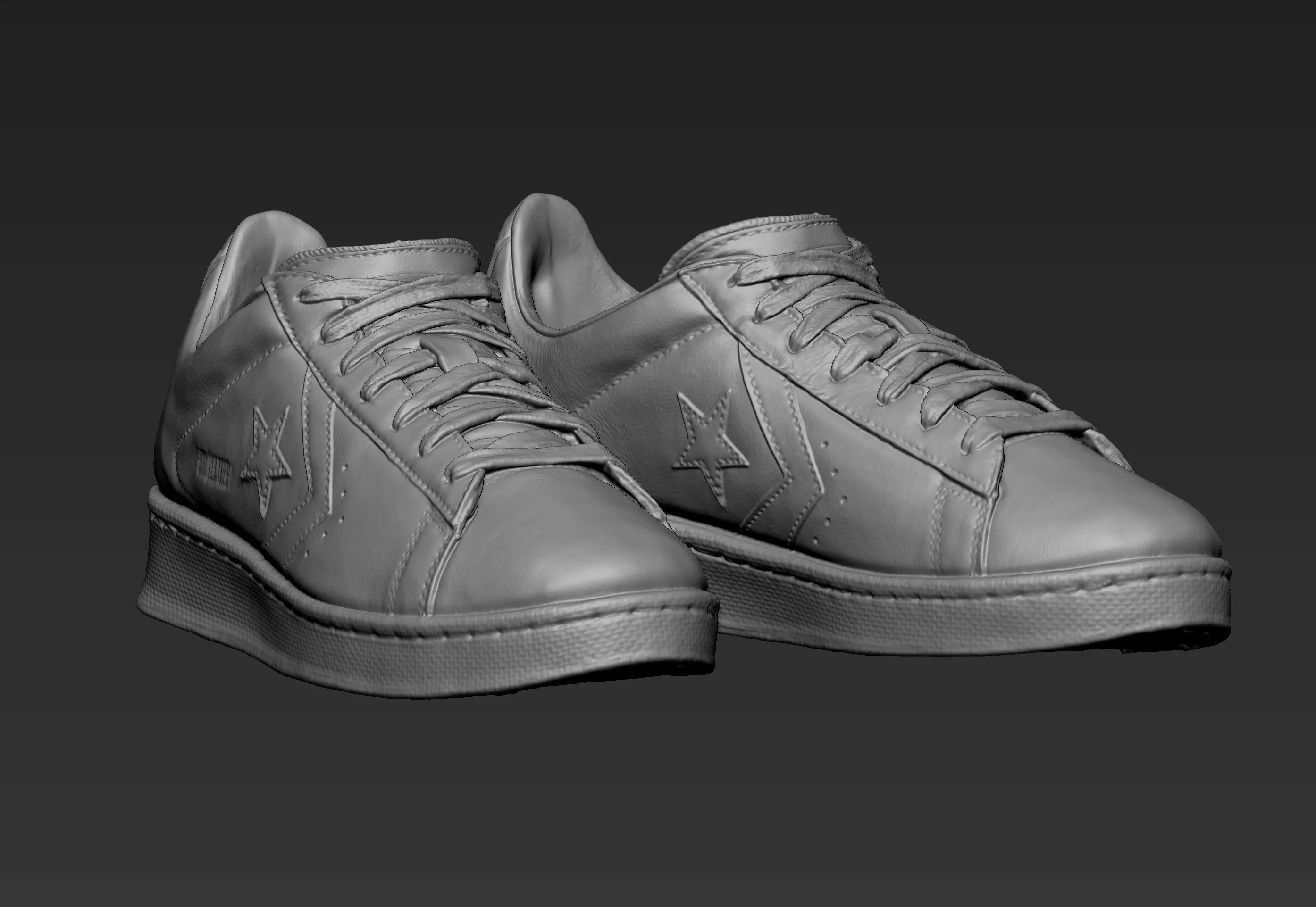 Converse star one player 76 3D Print highpoly Low-poly 3D model