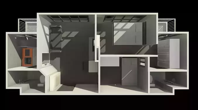 Apartment room by REVIT 25R16