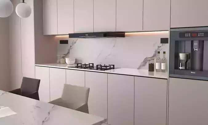 Kitchen interior 04 3D model 5