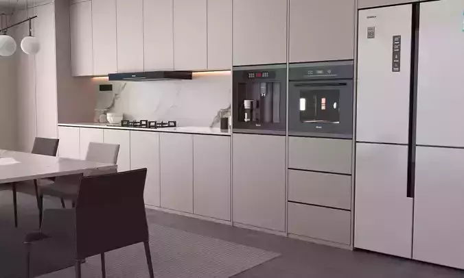 Kitchen interior 04 3D model 4