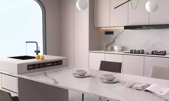 Kitchen interior 04 3D model 6