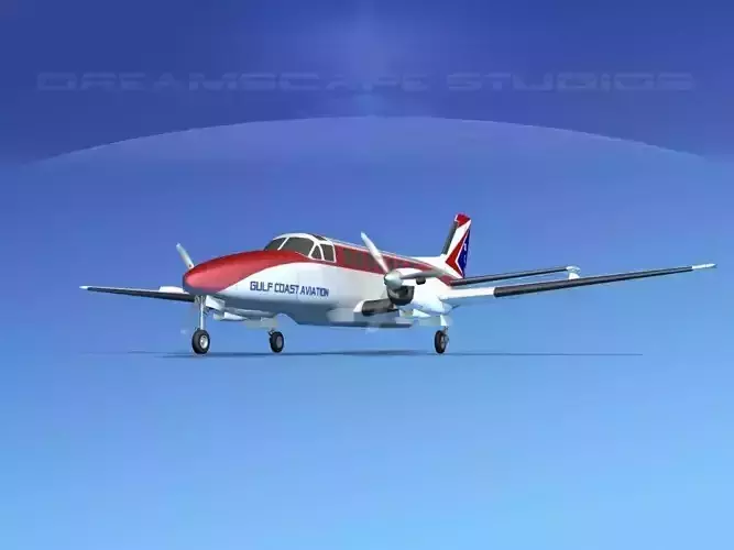 Beechcraft B99 Gulf Coast Aviation 3D model
