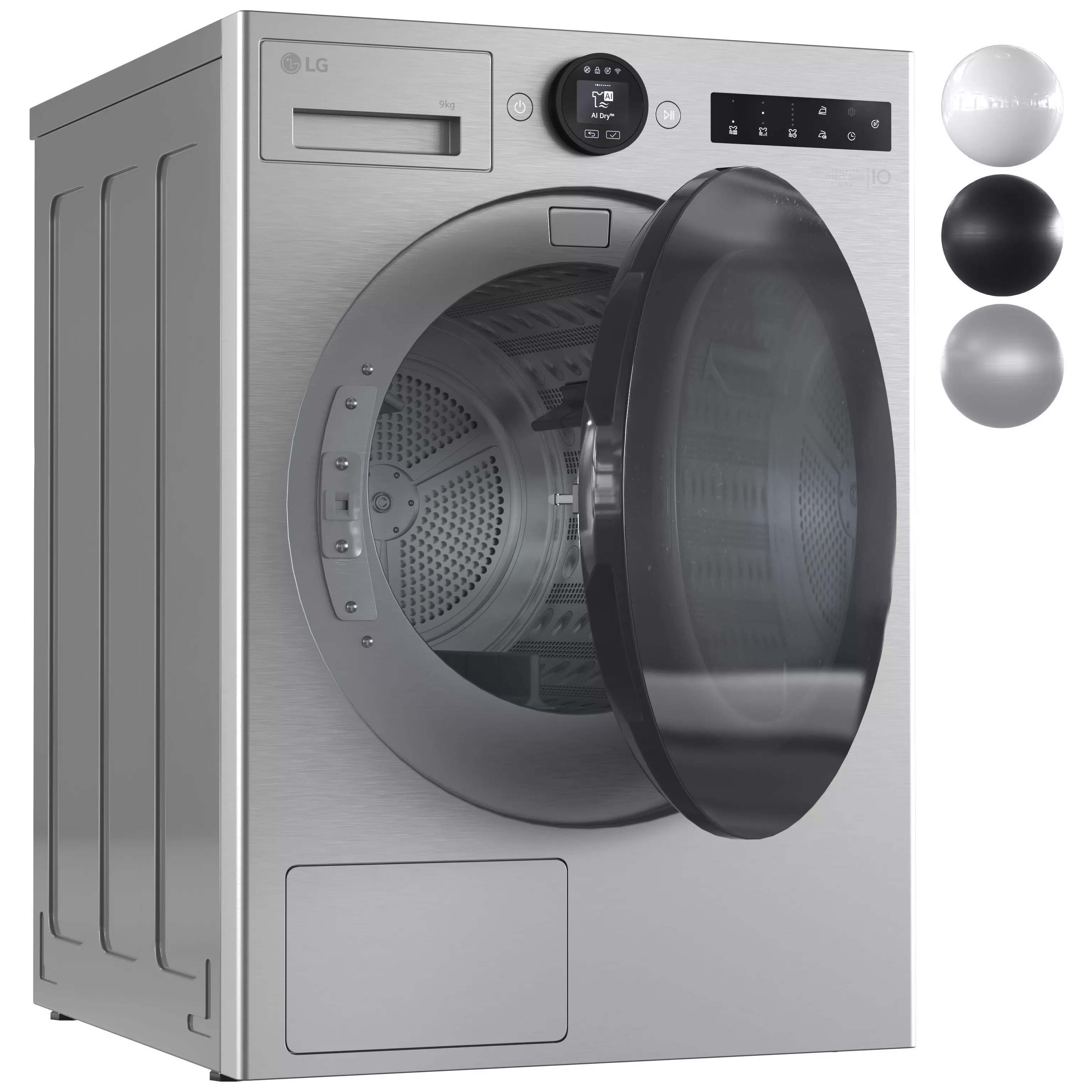 LG Washer and Dryer Set 04 RHX7009TSB RHX7009TBB RHX7009TWB 3D model