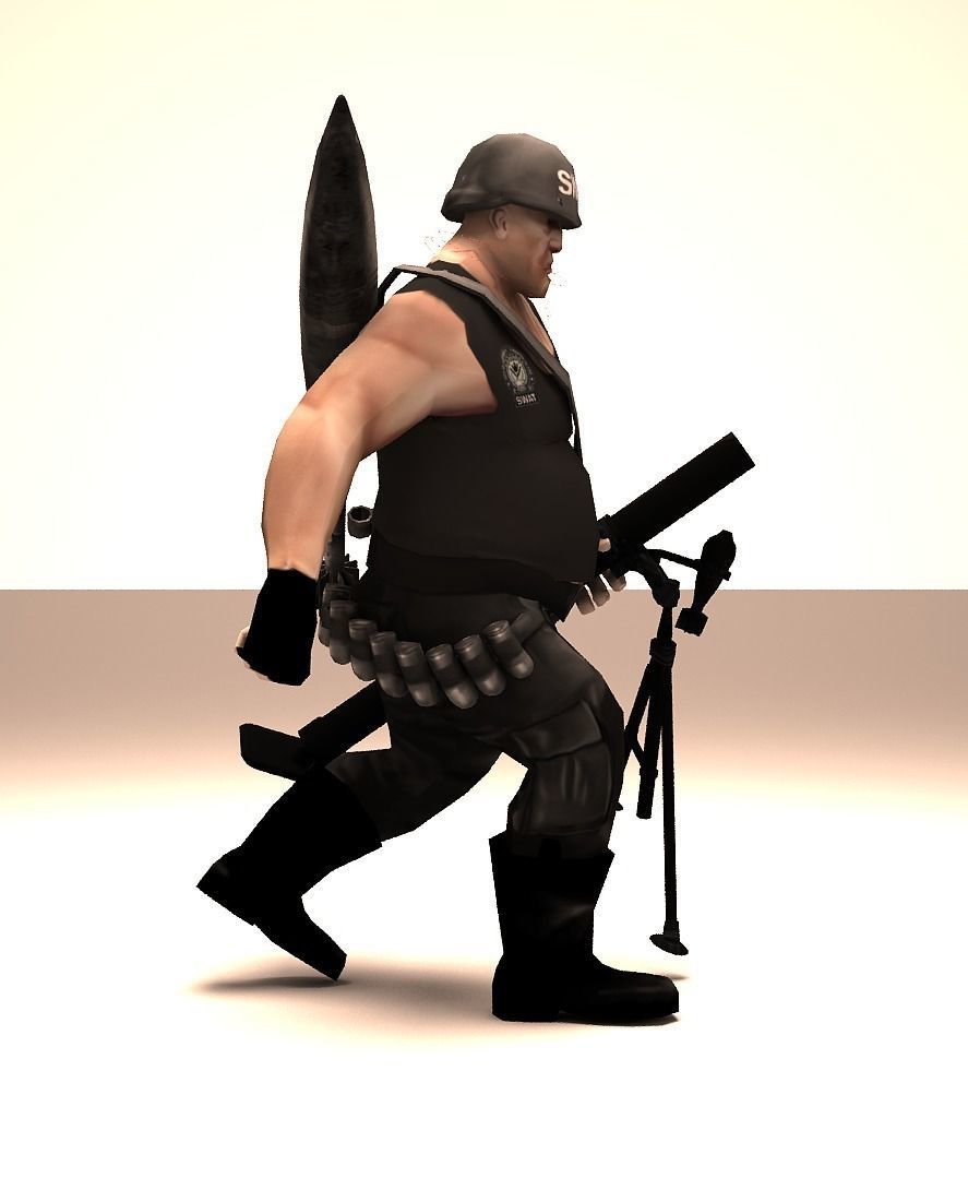 SWAT Minner Low-poly 3D model_5