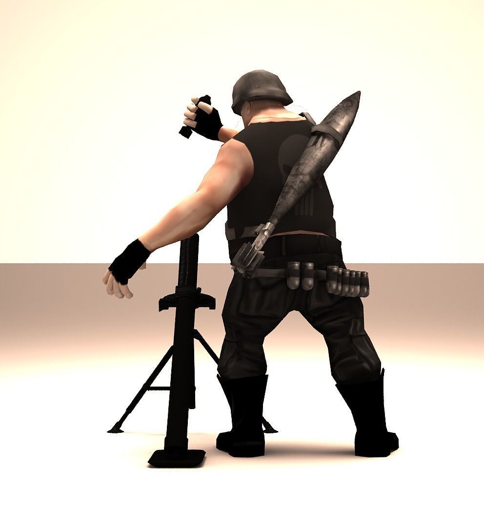 SWAT Minner Low-poly 3D model_4