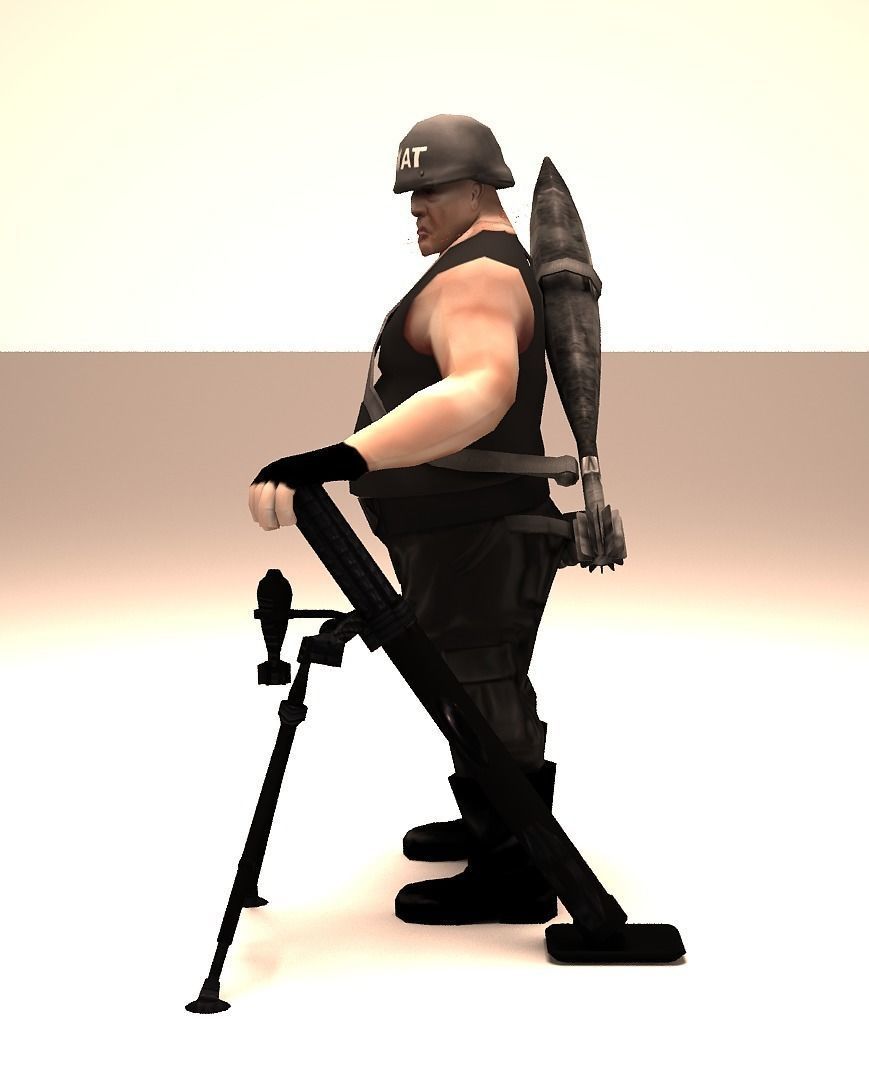 SWAT Minner Low-poly 3D model_2