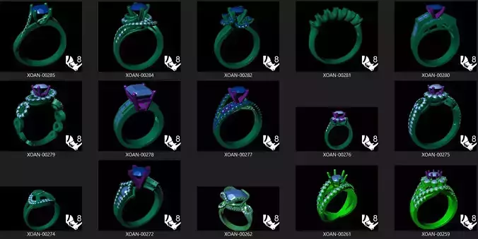 High End Engagement and Fashion Ring Collection 100 pieces