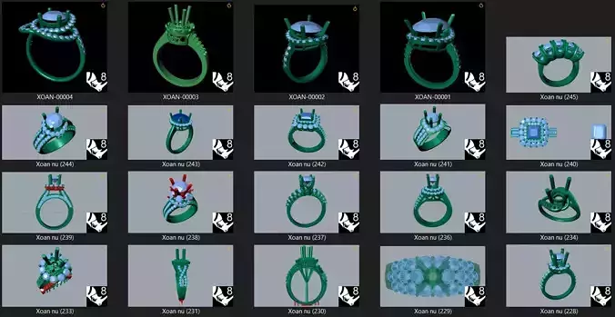 High End Engagement and Fashion Ring Collection 100 pieces