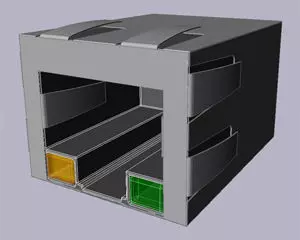 Lan plug Free 3D model_0