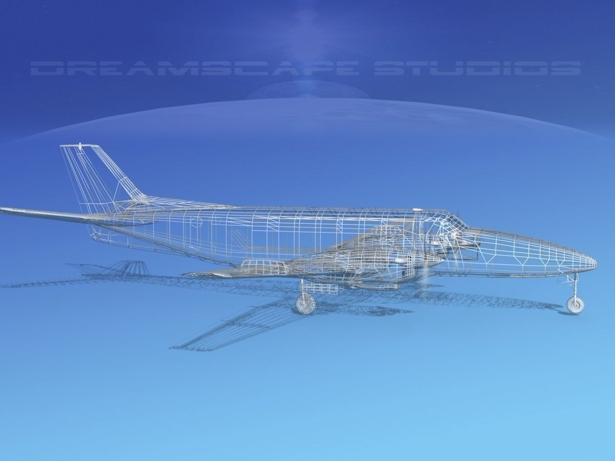Beechcraft B99 Hub Airlines 3D model_13