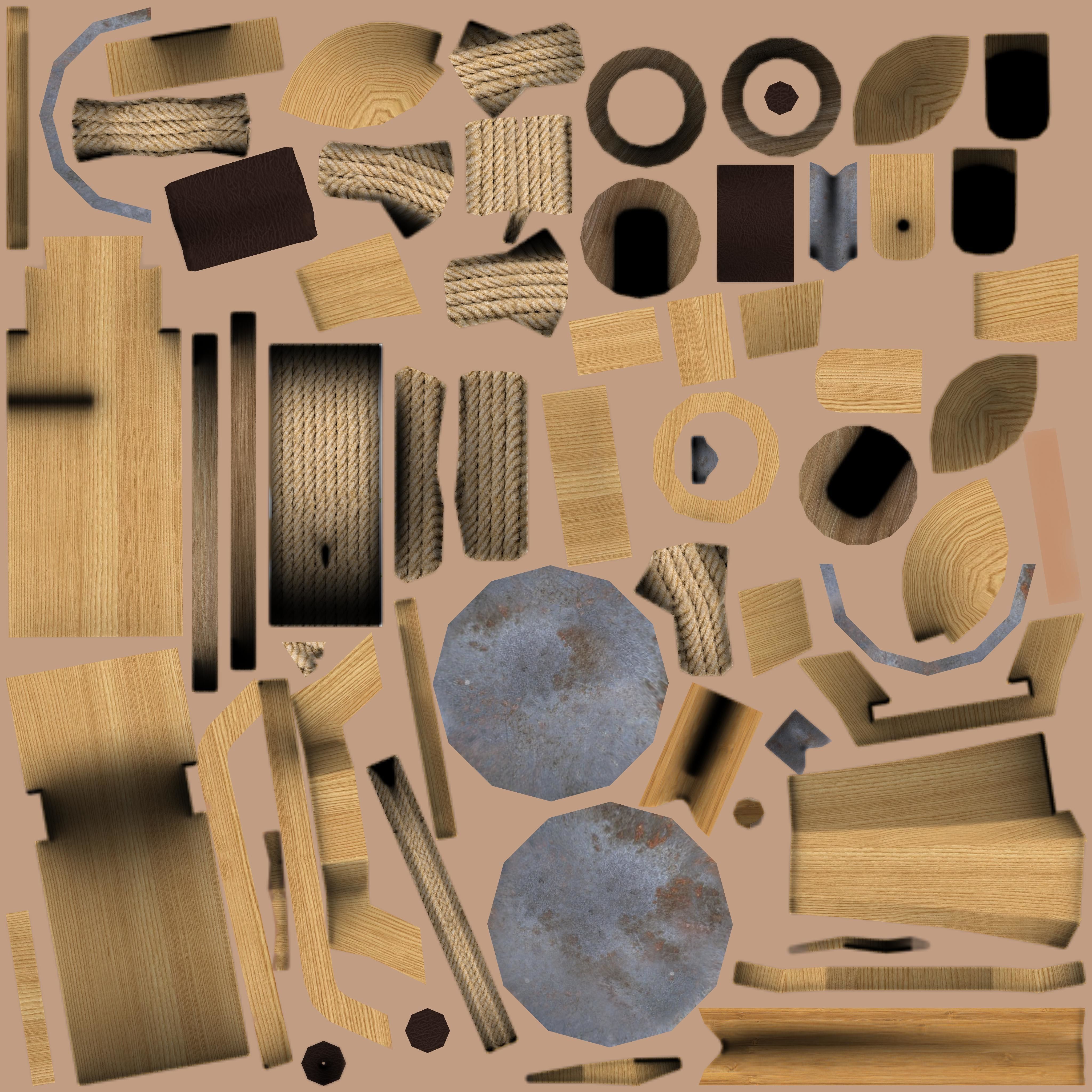 Roman catapult Low-poly 3D model_10