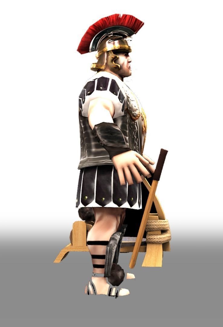 Roman catapult Low-poly 3D model_2