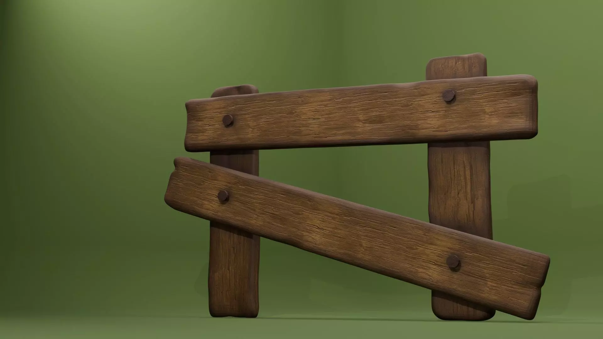 Wooden Fence Free 3D model