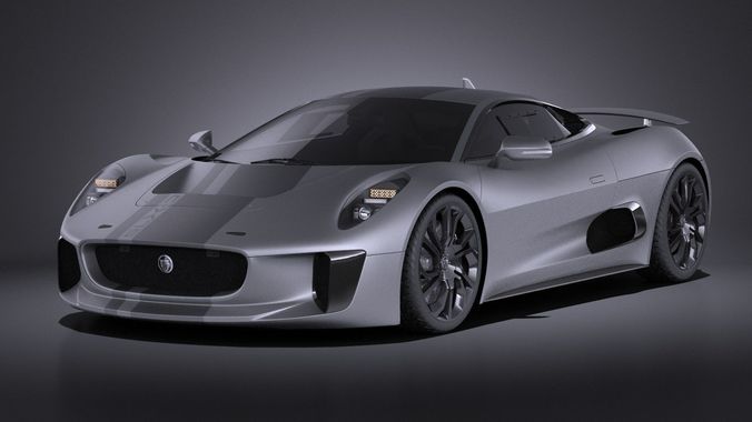 Jaguar C-X75 2017 VRAY 3D model