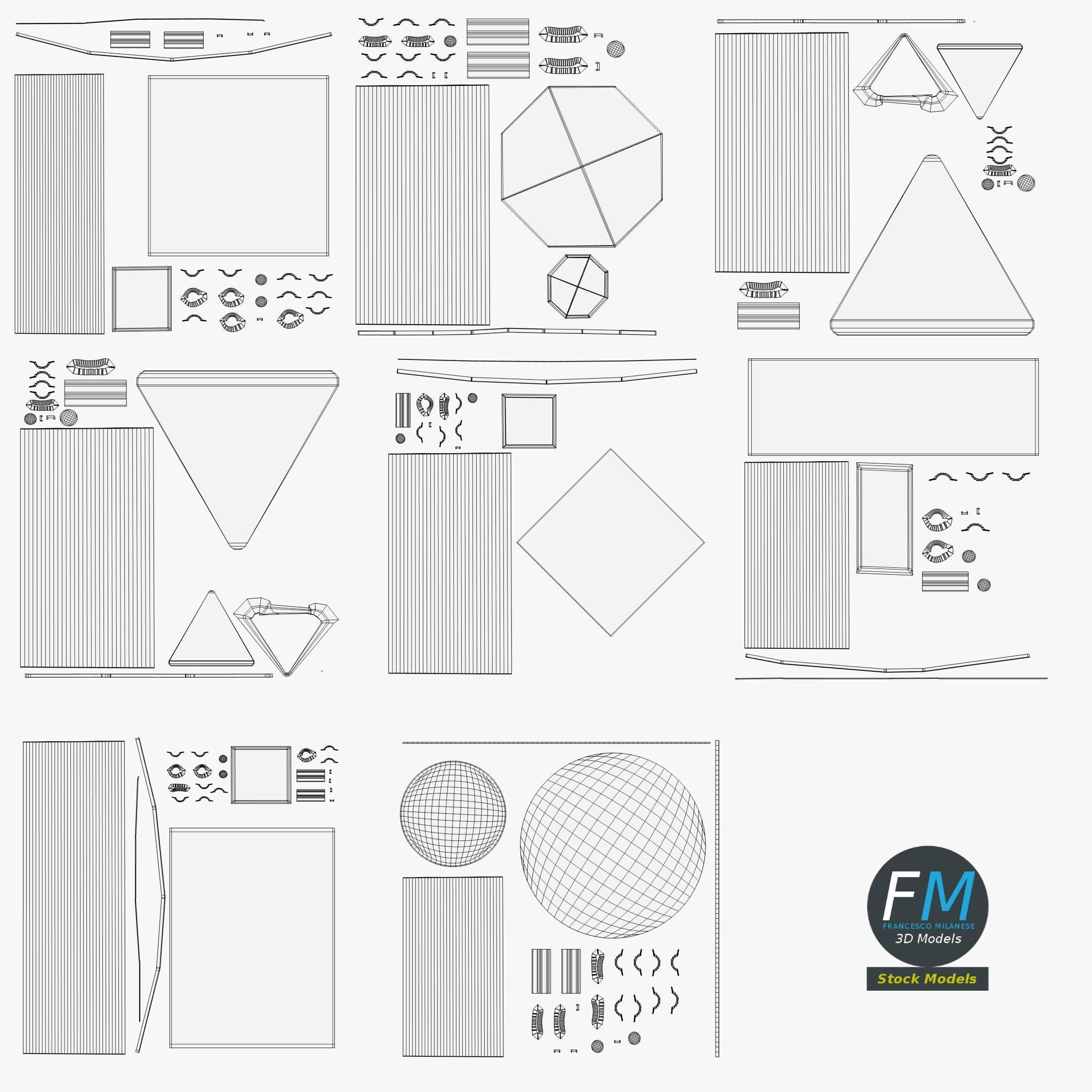 Traffic signs pack 3D model_11