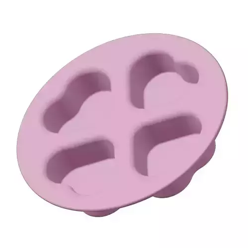 Plastic Heart Shape Cake Mold 3D model 4