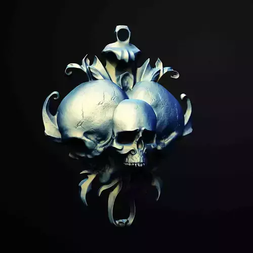 Skullz Pendant 3D Printable STL File