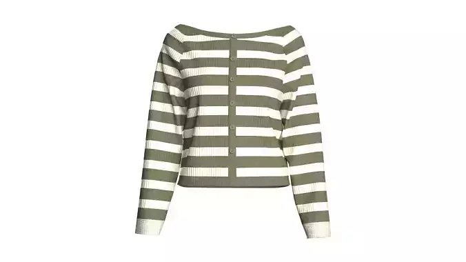 Girls Long Neck Sweater  With Bottom