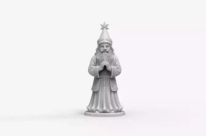 High-Detailed Santa Figurine - Christmas Sculpture