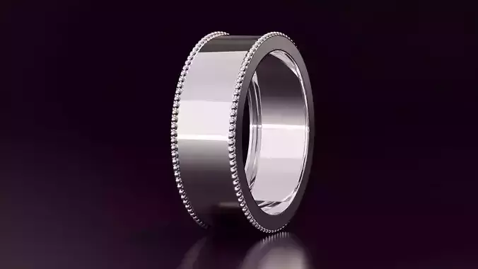 Mens wedding band N25 8mm EU60