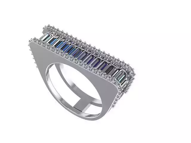 Luxury baguette ring 