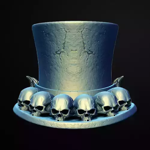 Skull Collector Top Hat 3D Printable STL File