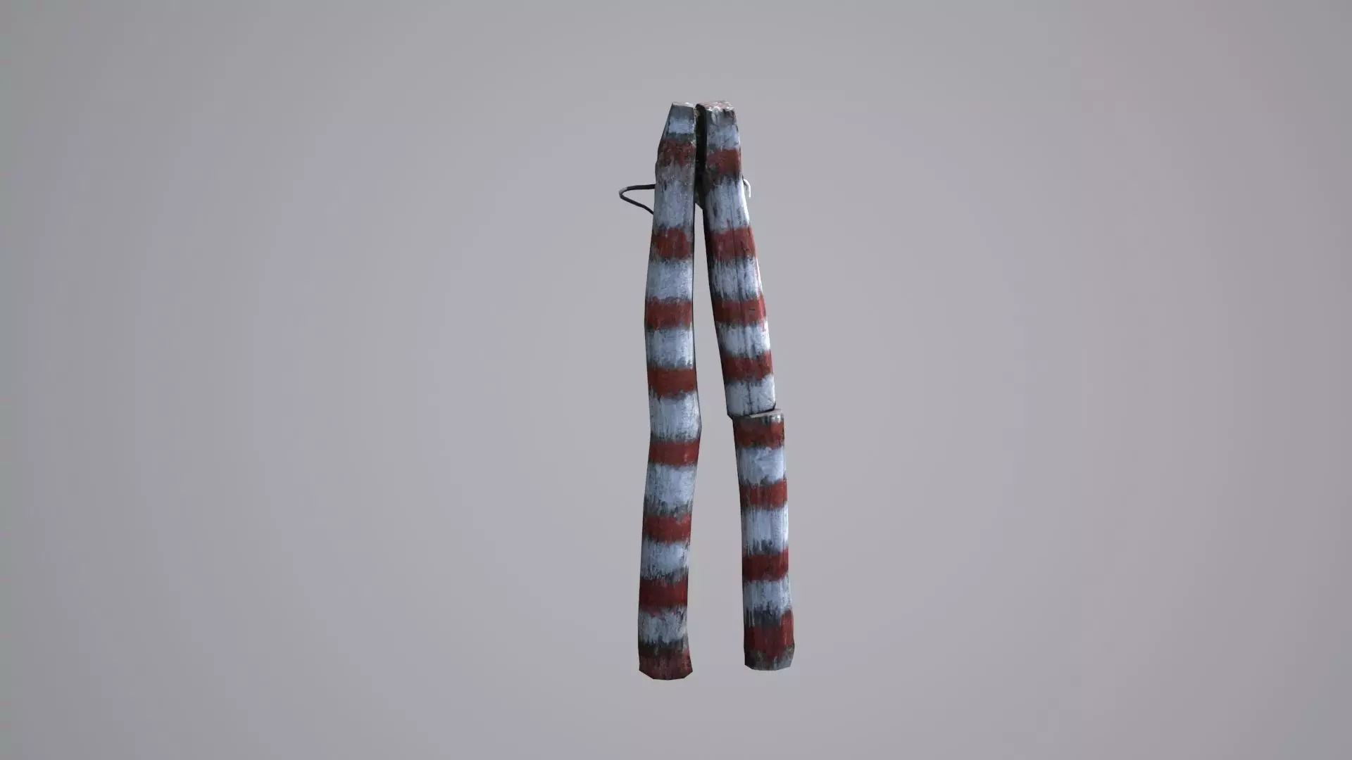 Wooden pillars Low-poly 3D model