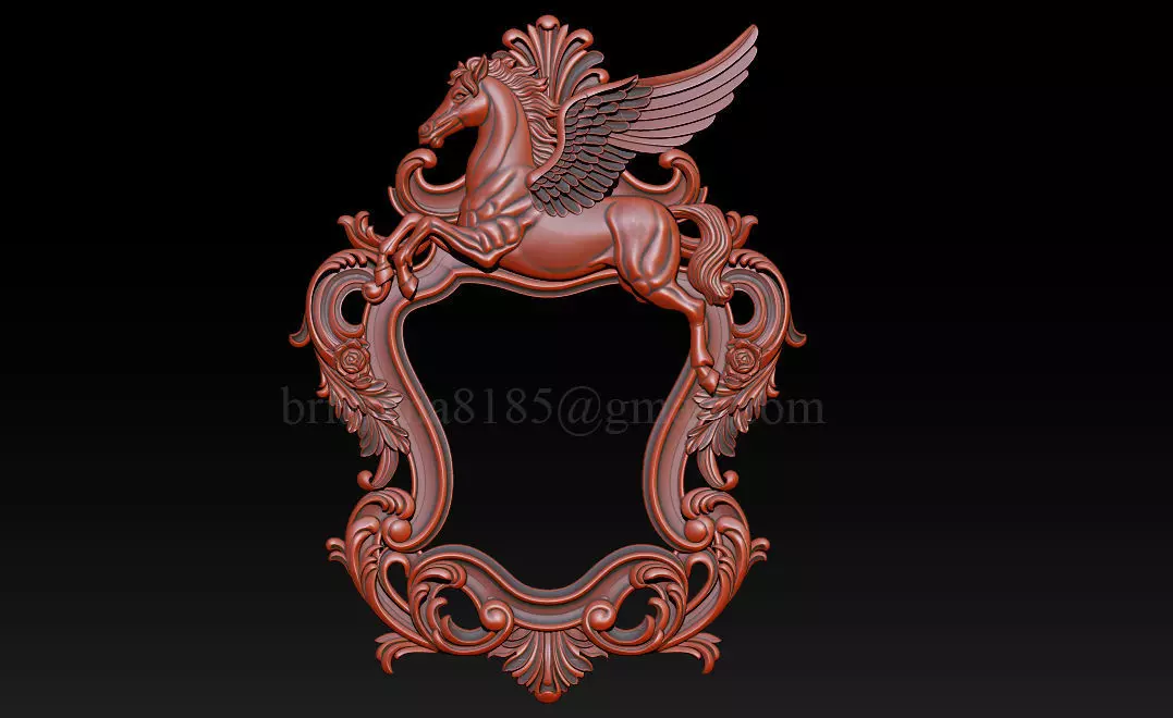 Pegasus Mirror Frame 3D print model