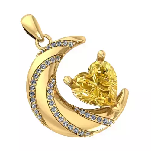 Diamond pendant 3d render