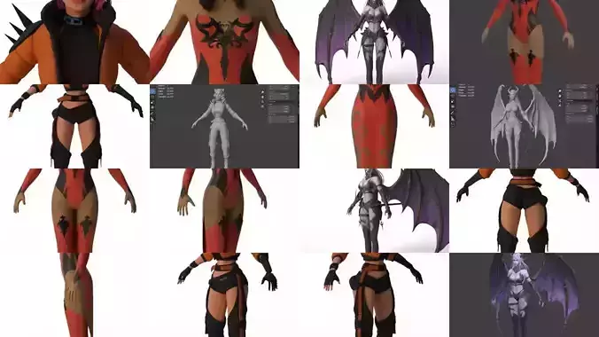 Stylized FemmeVerse - 35 Female Character Megapack