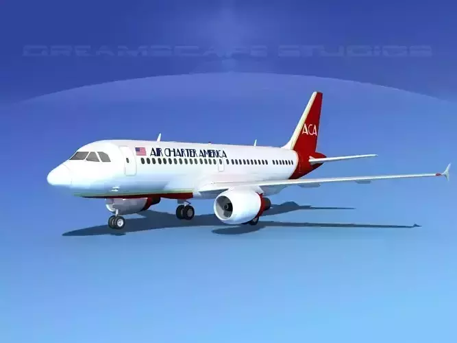 Airbus A319 Air Charter America 3D model
