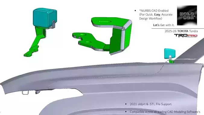 2025 2026 TOYOTA Tundra Ditch Light Brackets 3D Model 