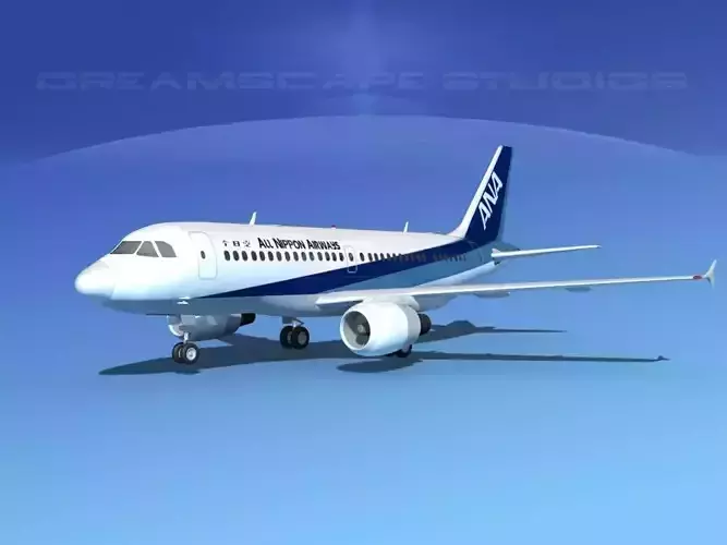 Airbus A319 All Nippon Airlines 3D model
