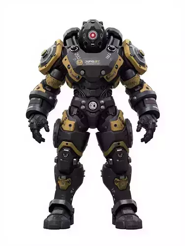 Heavy Tactical Enforcer Character 3D Model