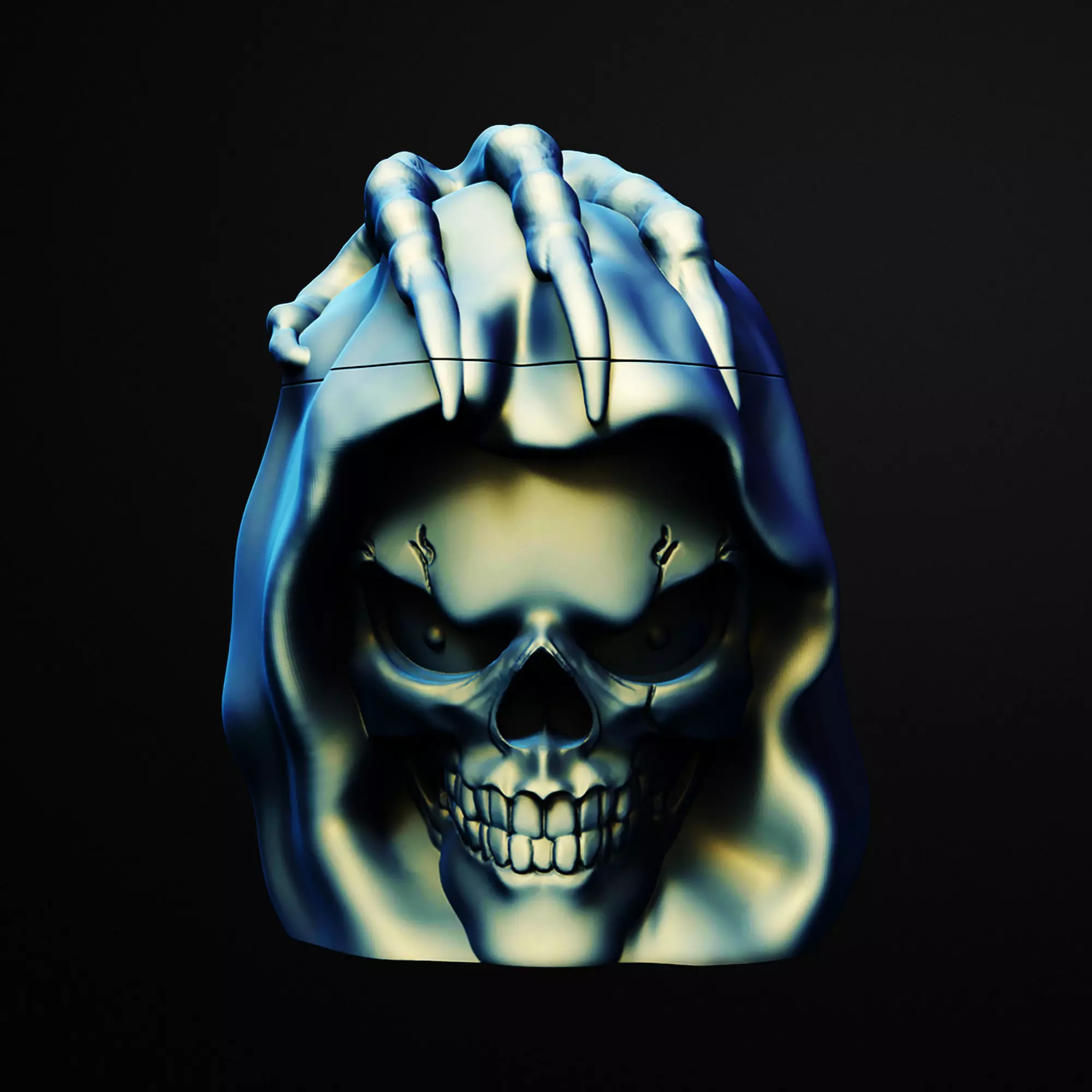 Grim Reaper Skull Jar 3D Printable STL File 3D print model