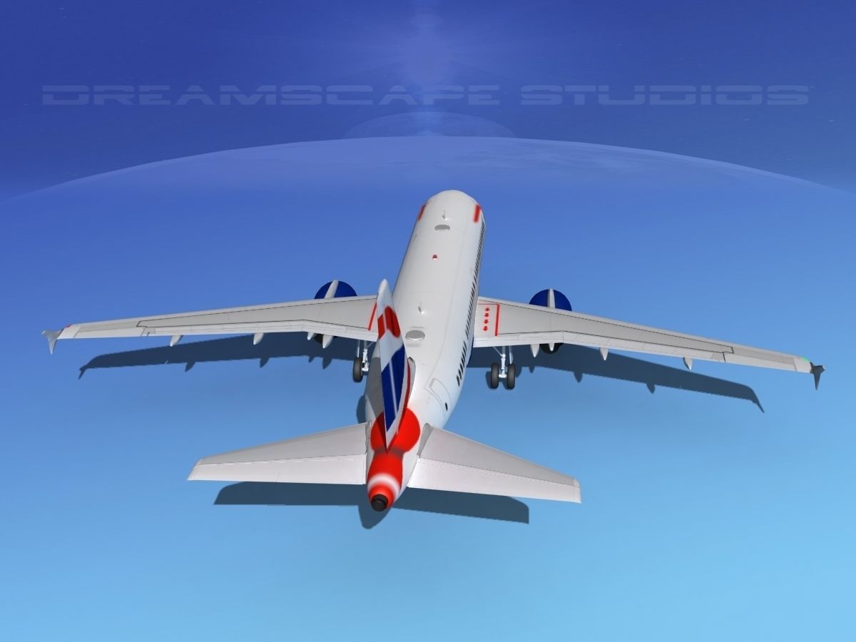 Airbus A319 British Airways 3D model_6