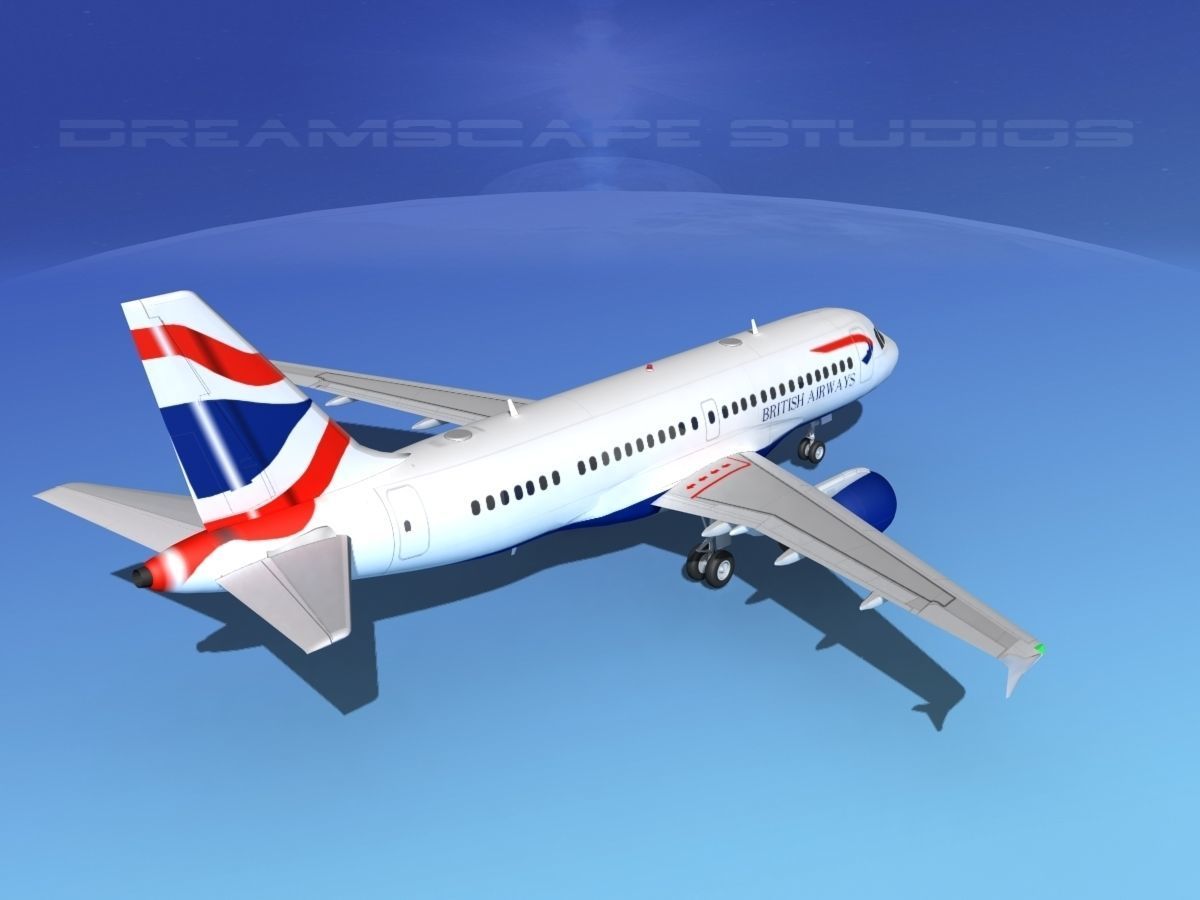 Airbus A319 British Airways 3D model_5