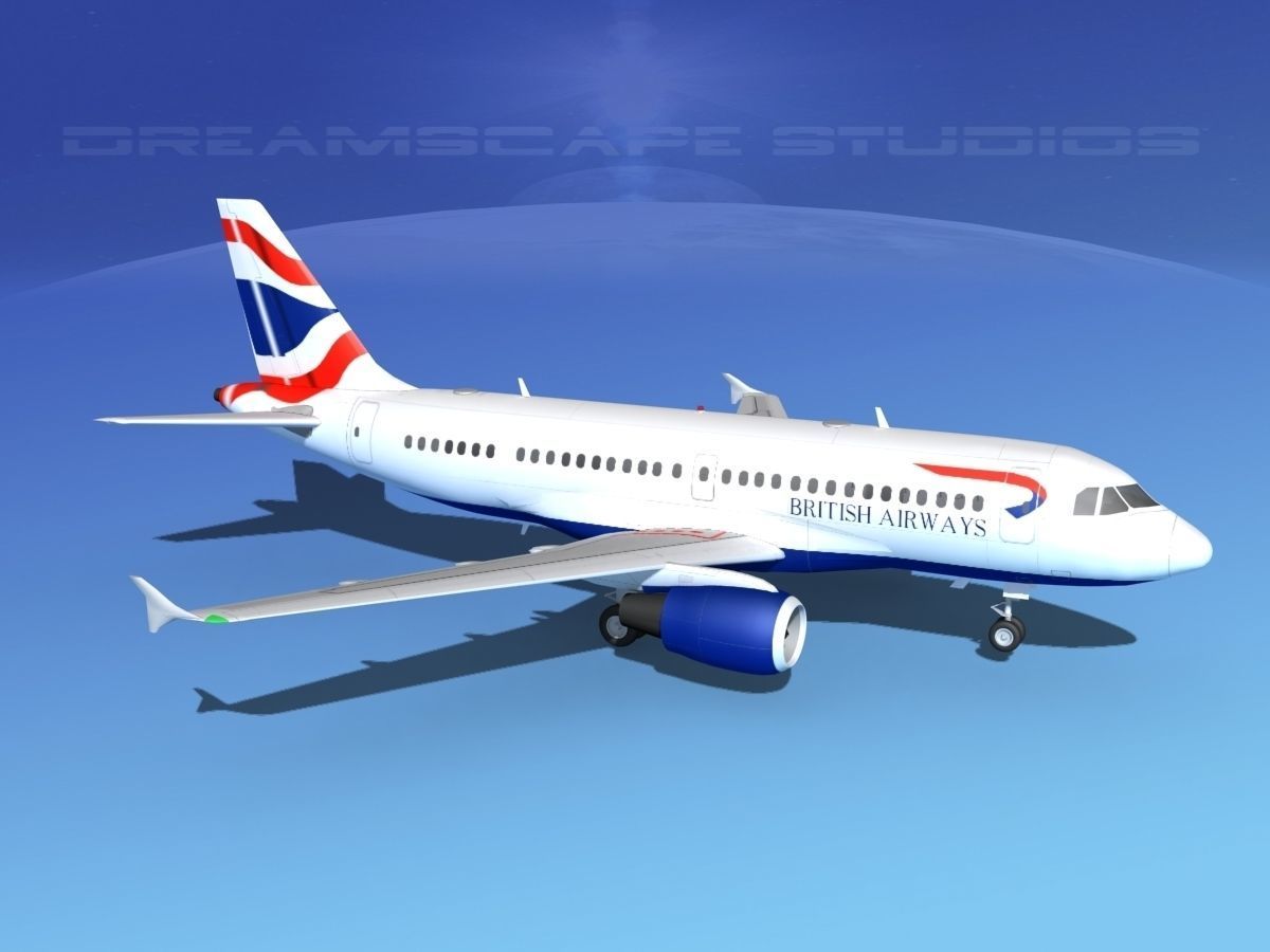 Airbus A319 British Airways 3D model_3