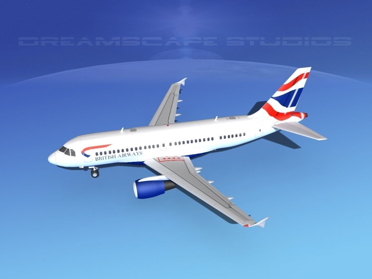 Airbus A319 British Airways 3D model_9