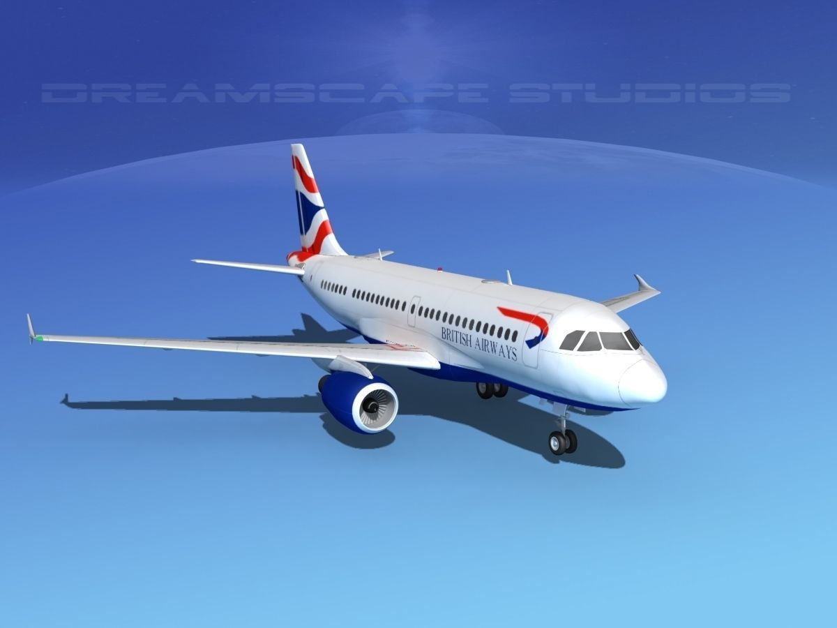 Airbus A319 British Airways 3D model_2