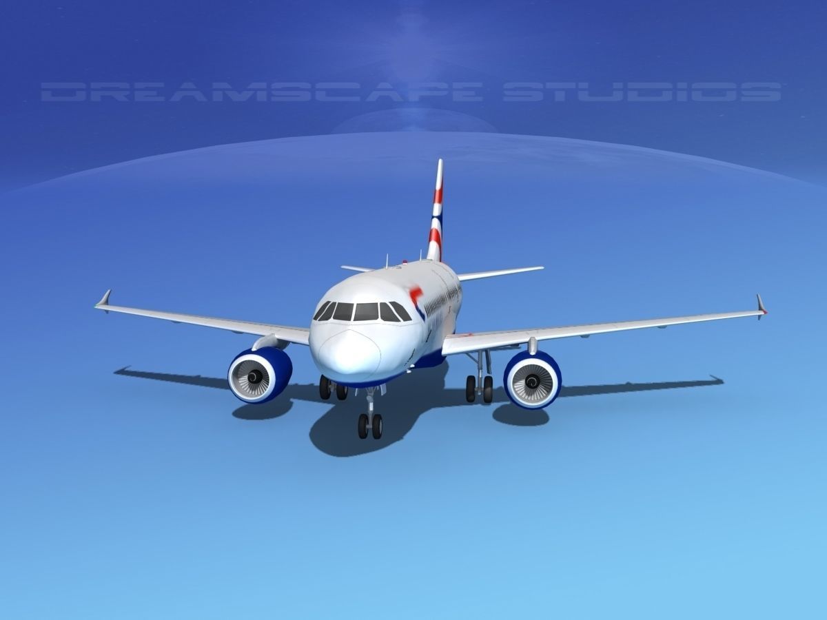 Airbus A319 British Airways 3D model_1