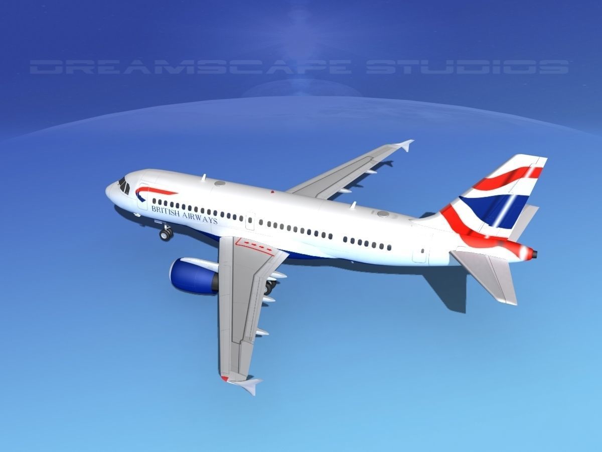 Airbus A319 British Airways 3D model_8