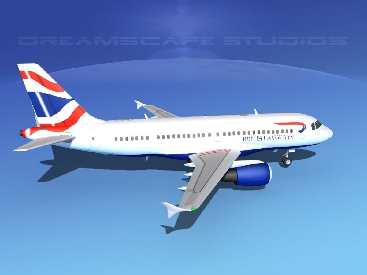 Airbus A319 British Airways 3D model_4