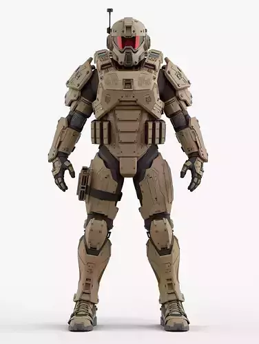 Militech Heavy Trooper Character 3D Model