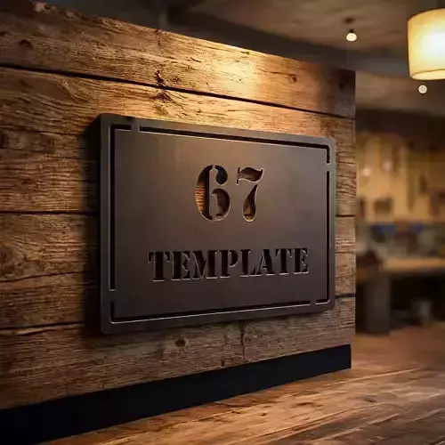 Vintage Industrial Metal Stencil Plate High-Quality 3D 