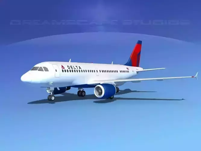 Airbus A319 Delta 3D model