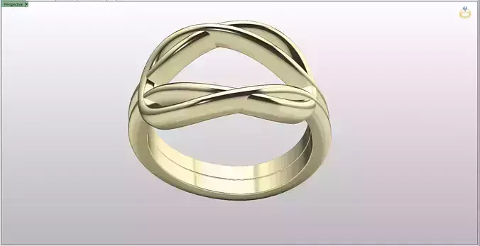 Elegant Intertwined Knot Ring File Item 71