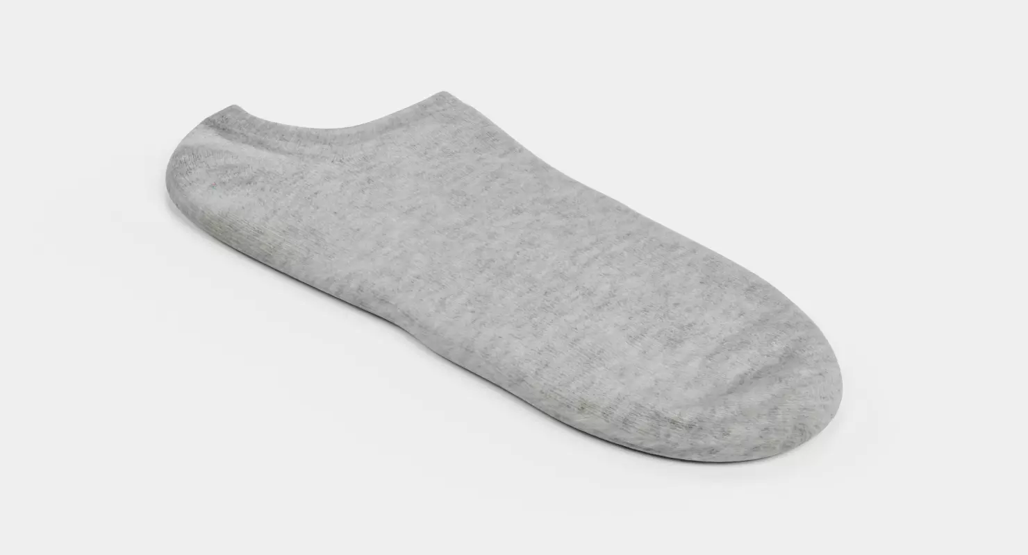 Ped Sock - Low Cut Anklet in Flat Arrangement 3D model
