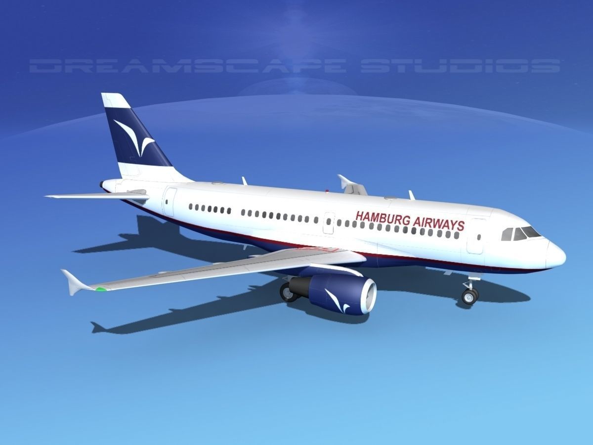 Airbus A319 Hamburg Airways 3D model_3